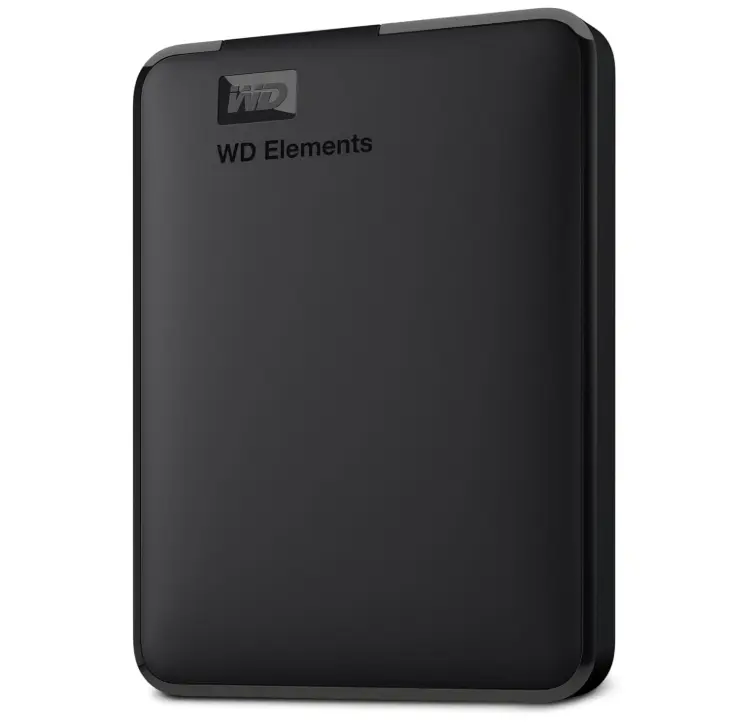 Portable external SSD for expanding laptop storage and improving file transfer speed.